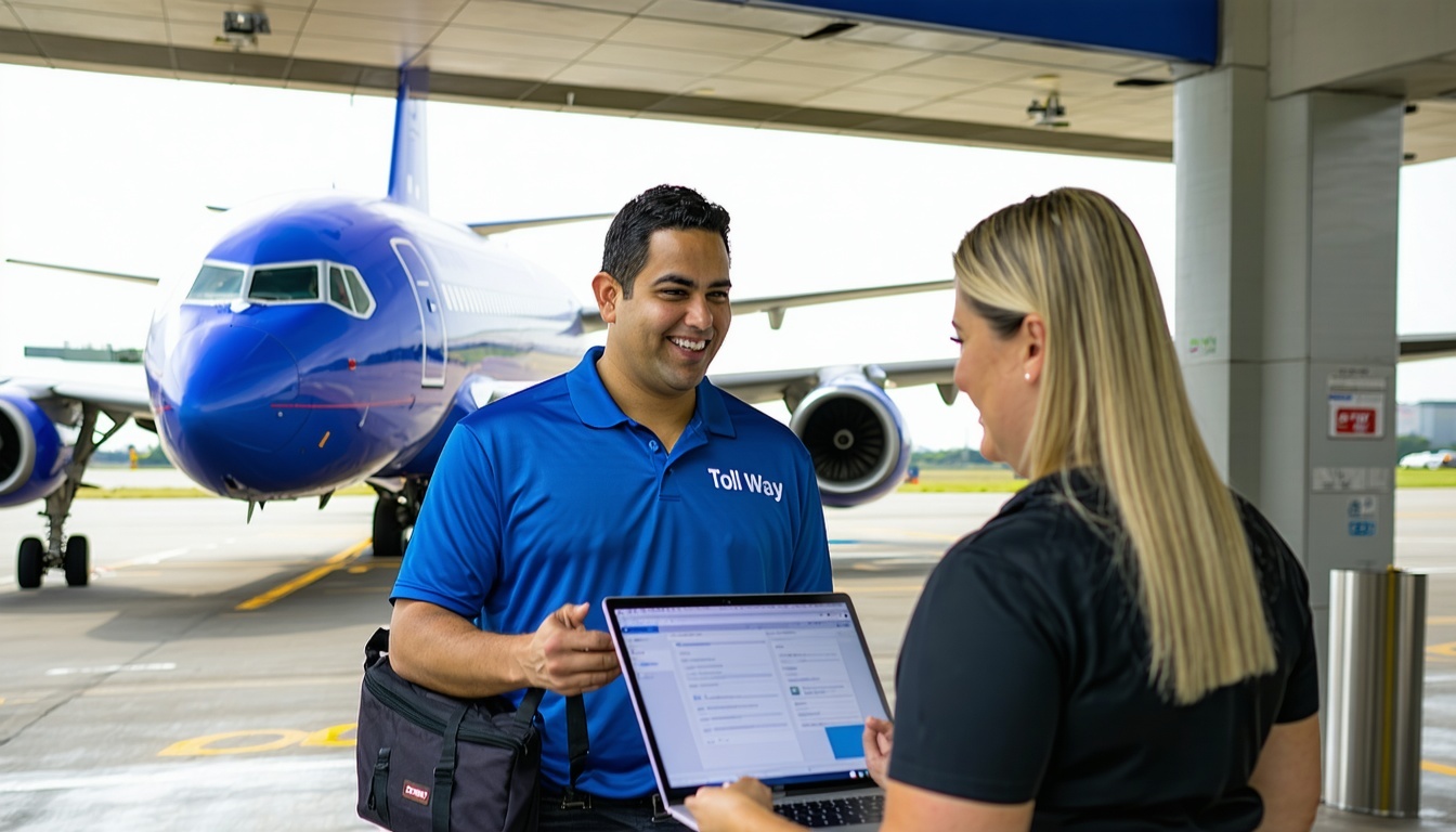 Toll Way Travel staff assisting a customer