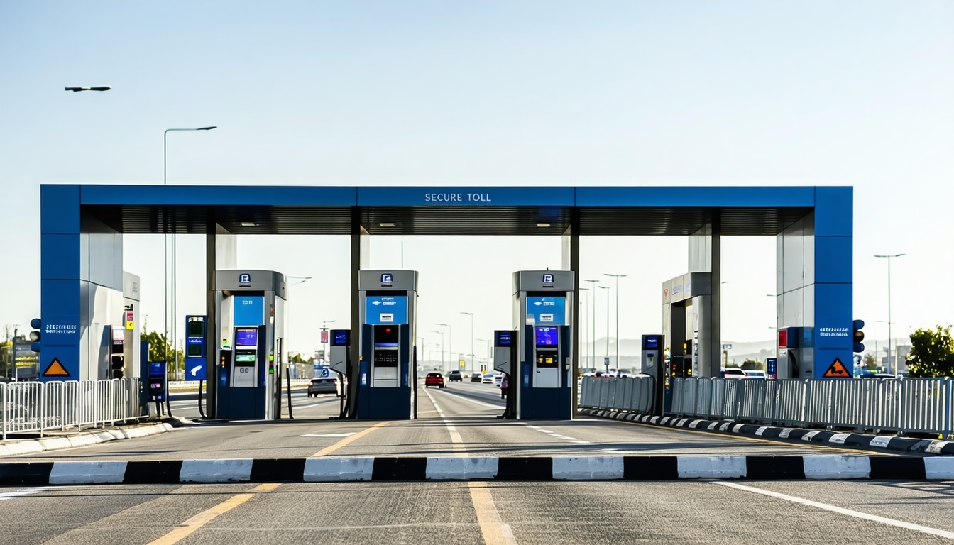 Secure toll payment app interface